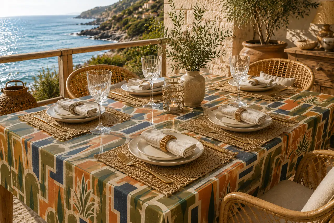 Nappe imprimée Un été sur la côte