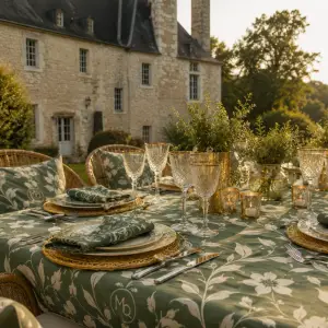 Nappe imprimé feuillage